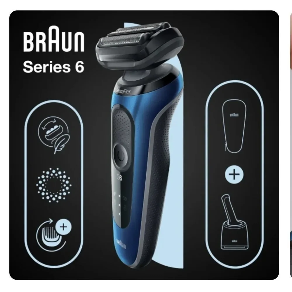 Braun Electric Razor for Men, Series 6 6072cc SensoFlex Electric Foil Shaver